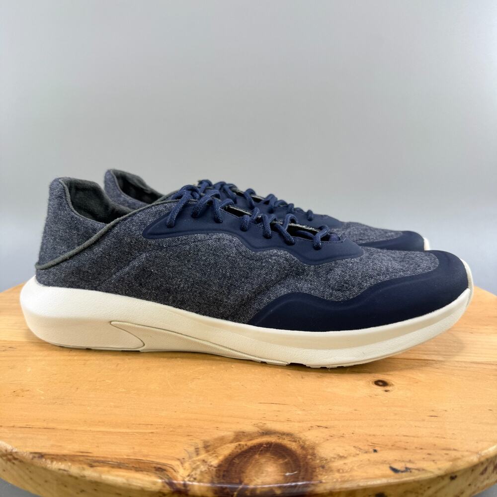 OluKai Koheo Hulu Men’s Size 11.5 Shoes Navy Blue Wool Convertible Sneakers NEW